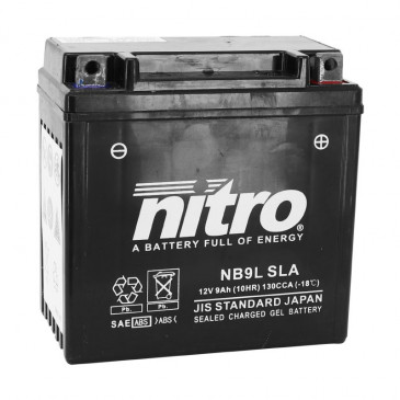 BATTERY 12V 9 Ah NB9L NITRO SLA MAINTENANCE FREE "READY TO USE" (Lg135x wd75xH139mm) 5414837169161