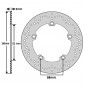 BRAKE DISC FOR YAMAHA 700 MT-07 2014> Rear, XSR 2016> Rear, XSR XTRIBUTE 2019> Rear, XTZ TENERE 2019> Rear, TRACER 2016> Rear (EXT 245mm - INT 132.1mm - 5 Holes ) (DF5322A) -NEWFREN-