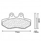 PLAQUETTE DE FREIN CL BRAKES POUR YAMAHA 125 CYGNUS X AV / MBK 125 FLAME X AV / GILERA 125 RUNNER 1997>1999 AV (1 JEU DE 2 PLAQUETTES) (3069 MSC) 0841754008412