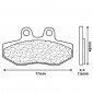 PLAQUETTE DE FREIN CL BRAKES POUR DERBI 50 SENDA R DRD AV, GPR AV / SHERCO 50 ENDURO, SM / RIEJU 50 RS1 2001> / SHERCO 50 SM (1 JEU DE 2 PLAQUETTES) (3069 SC) 0841754008443