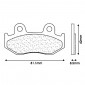 PLAQUETTE DE FREIN CL BRAKES POUR SUZUKI 250 BURGMAN 2004>2006 AR, 400 BURGMAN 2001>2006 AR (1 JEU DE 2 PLAQUETTES) (3074 MSC)