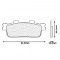 BRAKE PADS SET (2 pads) CL BRAKES FOR SYM 125 GTS Rear JOYMAX 2006>2009 Front+Rear, 250 GTS 2006> Rear 300 GTS Rear 250-300 JOYMAX Rear - (3092 MSC) 0841754012792