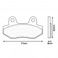 BRAKE PADS SET (2 pads) CL BRAKES FOR PEUGEOT 50 SPEEDFIGHT 3 Front / JONWAY 50 QT6, QT10, QT28 Front - (3096 SC)