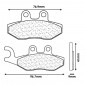 PLAQUETTE DE FREIN CL BRAKES POUR PIAGGIO 50 FLY 2T/4T 2005> / BETA 50 RR 1999> / GILERA 50 DNA 2005> AV (1 JEU DE 2 PLAQUETTES) (3060 SC)