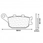 BRAKE PADS SET (2 pads) CL BRAKES FOR HONDA 700 INTEGRA 2012>2013 Rear 250 FORZA 2000>2004 Rear - (3079 MSC)