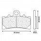 BRAKE PADS SET (2 pads) CL BRAKES FOR KTM 125 DUKE 2011>, 390 DUKE 2013> FRONT (1233 A3+ TOURING SINTERED)