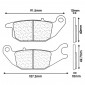 BRAKE PADS SET (2 pads) CL BRAKES FOR HONDA 125 xWd V VARADERO 2001> Rear CBR 125 R 2004>2010 Rear - (1067 S4)