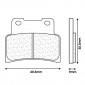 BRAKE PADS SET (2 pads) CL BRAKES- FRONT for APRILIA 750 DORSODURO 2008> , 750 SHIVER 2007> , 850 MANA 2007> /YAMAHA 125 YZF, 125 MT (1187 XBK5 SPORT SINTERED) 0841754012693