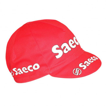 CASQUETTE VELO EQUIPE VINTAGE SAECO ROUGE