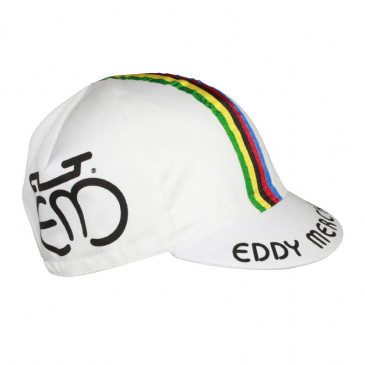 CASQUETTE VELO EQUIPE VINTAGE MERCKX CHAMPION DU MONDE BLANC 8013271224992