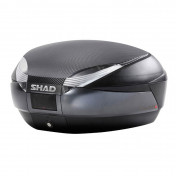 TOP CASE SHAD SH48 GRIS FONCE 48L AVEC AVEC PLATINE (CONTENANCE 2 CASQUES INTEGRAUX) (L61xH31xP46cm) AVEC COUVERCLE + DOUBLE DOSSERET (offre limitée) (D0B48306R) 8430358665125