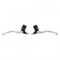 LEVIER/POIGNEE DE FREIN CYCLO ALU LONG M77 NOIR/POLI (PAIRE) -SELECTION P2R- 3700948208557