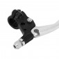 LEVIER/POIGNEE DE FREIN CYCLO ALU LONG M77 NOIR/POLI (PAIRE) -SELECTION P2R- 3700948208557