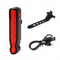 ECLAIRAGE VELO / TROTTINETTE USB ARRIERE SUR TIGE DE SELLE LED AVEC LASER 150 LUX POUR DELIMITER UNE BANDE AU SOL 3700256070358