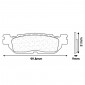 BRAKE PADS SET (2 pads) CL BRAKES FOR YAMAHA 125-250 XMAX ABS 2011> Rear / MBK 125-250 SKYCRUISER ABS 2011> Rear - (3095 MSC) 0841754013720