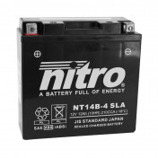 BATTERIE 12V 14 Ah NT14B-4 NITRO SLA SANS ENTRETIEN PRETE A L'EMPLOI (Lg150xL70xH145mm) (EQUIVALENT YT14B-4 / AGM / GEL)