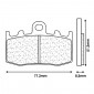 PLAQUETTE DE FREIN CL BRAKES POUR BMW R 85 RT 2001> AV, R 1150 GS 2002 AV, K 1200 GT 2002> AV, R 1200 GS 2004> AV, R 1200 RT 2003>2013 AV (1 JEU DE 2 PLAQUETTES) (1101 XBK5 SPORT METAL FRITTE)