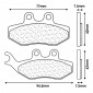 PLAQUETTE DE FREIN CL BRAKES POUR PEUGEOT 125-250 SATELIS AV, 125 ELYSTAR AV, ELYSEO AV / MALAGUTI 125-250 MADISON AV, 250 PASSWORD AV, F12 PHANTOM (1 JEU DE 2 PLAQUETTES) (3031 MSC) 0841754006623