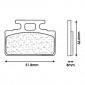 PLAQUETTE DE FREIN CL BRAKES POUR SYM 50 MIO 4T AV / HONDA 50 LEAD 1986>1993 AV (1 JEU DE 2 PLAQUETTES) (3009 SC) 0841754006296