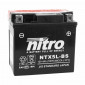 BATTERIE 12V 4 Ah NTX5L-BS NITRO MF SANS ENTRETIEN AVEC PACK ACIDE (Lg114xL70xH106mm) (EQUIVALENT YTX5L-BS)