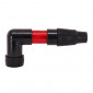 SPARK PLUG CAP - P2R PLASTIC - BLACK WITH RED LIGHT