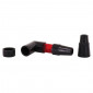 SPARK PLUG CAP - P2R PLASTIC - BLACK WITH RED LIGHT