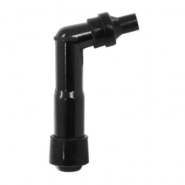 SPARK PLUG CAP - P2R RESIN - 110° ANGLED - BLACK