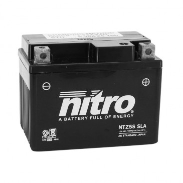 BATTERY 12V 5 Ah NTZ5S NITRO SLA MAINTENANCE FREE "READY TO USE" (Long 113mm x Wd 70mm x Ht 85mm)
