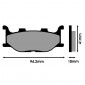 PLAQUETTE DE FREIN POLINI POUR 660 MT-03 2006>2014 AV, 500 TMAX 2004>2007 AV, 600 FZ6 R 2009>2014 AV, 400 MAJESTY 2005>2011 AV (174.0019) (ORIGINAL) 8054705043086