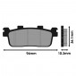 BRAKE PADS -POLINI FOR KYMCO 125-200 PEOPLE GTI Rear 250-300 XCITING Rear 300 AGILITY I Rear (L 94mm- H 36,1mm - thk10,3mm ) (174.0102) (ORIGINAL) 8054705043574