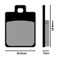 BRAKE PADS -POLINI FOR PIAGGIO 125 LIBERTY, 50 ZIP, 125 VESPA / BENELLI 50 491 RR / SYM 50 SYMPHONY, 125 SYMPHONY / PEUGEOT 125 TWEET (L 35.5mm - H 48.8mm - thk7mm) (174.0014) (FOR RACE) 8054705043031