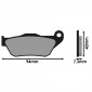 PLAQUETTE DE FREIN POLINI POUR YAMAHA 125-250 XMAX 2006>2009 AV / MBK 125-250 SKYCRUISER 2006>2009 AV (L 94mm - H 40mm - P 7.3mm) (174.0080) (ORIGINAL) 8054705043468