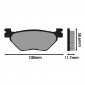 PLAQUETTE DE FREIN POLINI POUR YAMAHA 500 TMAX 2001>2003 AR (L 100mm - H 38,6mm - P 11,7mm) (174.0058) (ORIGINAL) 8054705043314