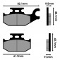 PLAQUETTE DE FREIN POLINI POUR SUZUKI 125 BURGMAN 2002>2013 AR, 250 SIXTEEN AR (174.0108) (ORIGINAL) 8054705043604