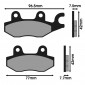 BRAKE PADS -POLINI FOR BENELLI 150 CAFFENERO, 125 CAFFENERO / SUZUKI 400 BURGMAN (174.0064) (ORIGINAL)