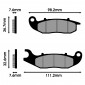 BRAKE PADS -POLINI FOR PIAGGIO 50-125-150 LIBERTY Front, 125-150 MEDLEY Front (174.0162) (ORIGINAL) 8054705043680