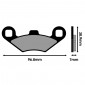 PLAQUETTE DE FREIN POLINI POUR PEUGEOT 400 METROPOLIS AV/AR 2014> (174.0157) (ORIGINAL) 8054705114649
