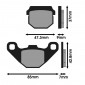 PLAQUETTE DE FREIN POLINI POUR PEUGEOT 50 KISBEE 4T, 50 TREKKER AV, 50 SPEEDFIGHT AV, 50 BUXY AV / KEEWAY 50 HURRICANE AV / SHERCO 50 SE-R 2014> AV/AR, SM-R 2014> AV/AR (174.0074) (ORIGINAL) 8054705043406