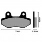 BRAKE PADS -POLINI FOR KYMCO 50 AGILITY, 125-150 B&W, 150 PEOPLE, 250 YUP, 50-125 LIKE, 50 TOP BOY, 50 SUPER 9, 200 DINK (L 77mm - 96.5mm - H 42mm - thk9.2mm) (174.0021) (ORIGINAL) 8054705043109