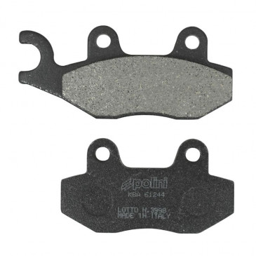 BRAKE PADS - POLINI BENELLI 150 CAFFENERO / PEUGEOT 400 SATELLIS, 400-500 GEOPOLIS / SUZUKI 400 BURGMAN (L 96.5mm - 77mm - H 42mm - thk 7-4mm - 7.8mm) (174.0063) (ORIGINAL)