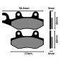 BRAKE PADS -POLINI FOR KYMCO 50 FILLY, 125-150 VIVIO, 50 VITALITY / PEUGEOT 300-500 GEOPOLIS / KEEWAY 125-150 OUTLOOK (174.0070) (ORIGINAL) 8054705043369
