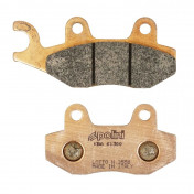 BRAKE PADS - POLINI BENELLI 150 CAFFENERO / PEUGEOT 400 SATELLIS, 400-500 GEOPOLIS / SUZUKI 400 BURGMAN (L 96.5mm - 77mm - H 42mm -thk 7-4mm - 7.8mm) (174.2063) (SINTERED)