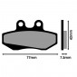 BRAKE PADS -POLINI FOR DERBI 50 SENDA DRD 2003>2004 Front / RIEJU 50 MRX Front, SPIKE 2002> Front / PEUGEOT 50 XR6 Front / BETA 50 RR Front / APRILIA 125 PEGASO Front (174.2055) (SINTERED) 8054705043918
