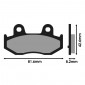 PLAQUETTE DE FREIN POLINI POUR SUZUKI 250 BURGMAN, 400 BURGMAN AR (L 81.6mm - H 42.6mm - P 8.2mm) (174.0047) (ORIGINAL) 8054705043260