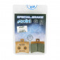 BRAKE PADS -POLINI FOR PEUGEOT 125 CITYSTAR R / DERBI 125-250 RAMBLA / BENELLI 250 VELVET / APRILIA 50 SCARABEO DITECH (L 50.8mm - H 53.5mm - thk9.3mm) (174.2020) (SINTERED) 8054705043758