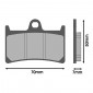 BRAKE PADS MALOSSI MHR SYNT FOR YAMAHA 500 T-MAX 2008>2011 Front 530 TMAX 2012> Front 560 T-MAX 2020> Front