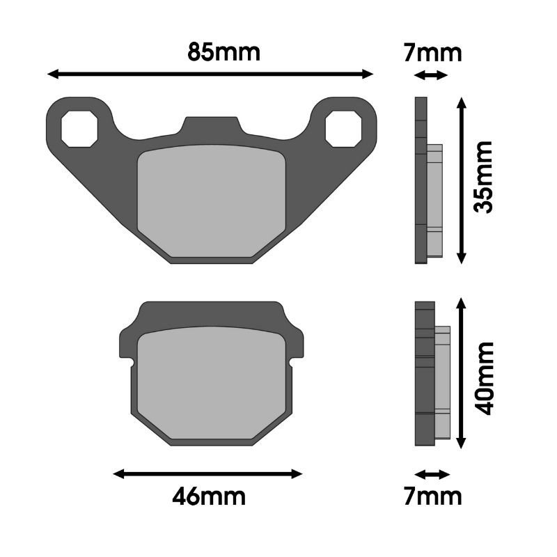 Plaquettes de frein MALOSSI avant / arrière pour Peugeot Speedfight, Squab,  DERBI SENDA