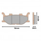 BRAKE PADS MALOSSI MHRSYNT FOR YAMAHA 500 T-MAX 2004>2007 Front 250 MAJESTY 1996> Front 400 MAJESTY 2009> Front/ MBK 250 SKYLINER 2000> Front 3700948134047