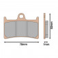 PLAQUETTE DE FREIN MALOSSI MHR SYNT POUR YAMAHA 560 TMAX 2020> AV, 530 TMAX 2012>2019 AV, 500 TMAX 2008>2011 AV, 700 MT-07 2014> AV (6215022BS) 3700948134054