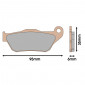 BRAKE PADS MALOSSI MHR SYNT FOR FOR YAMAHA 125 MAJESTY 1998> Front/ APRILIA 850 SRV Front/ GILERA 800 GP 2008> Front/ MBK 300 KILIBRE Front -Rear , 125 SKYLINER 1998> Front 3700948134184